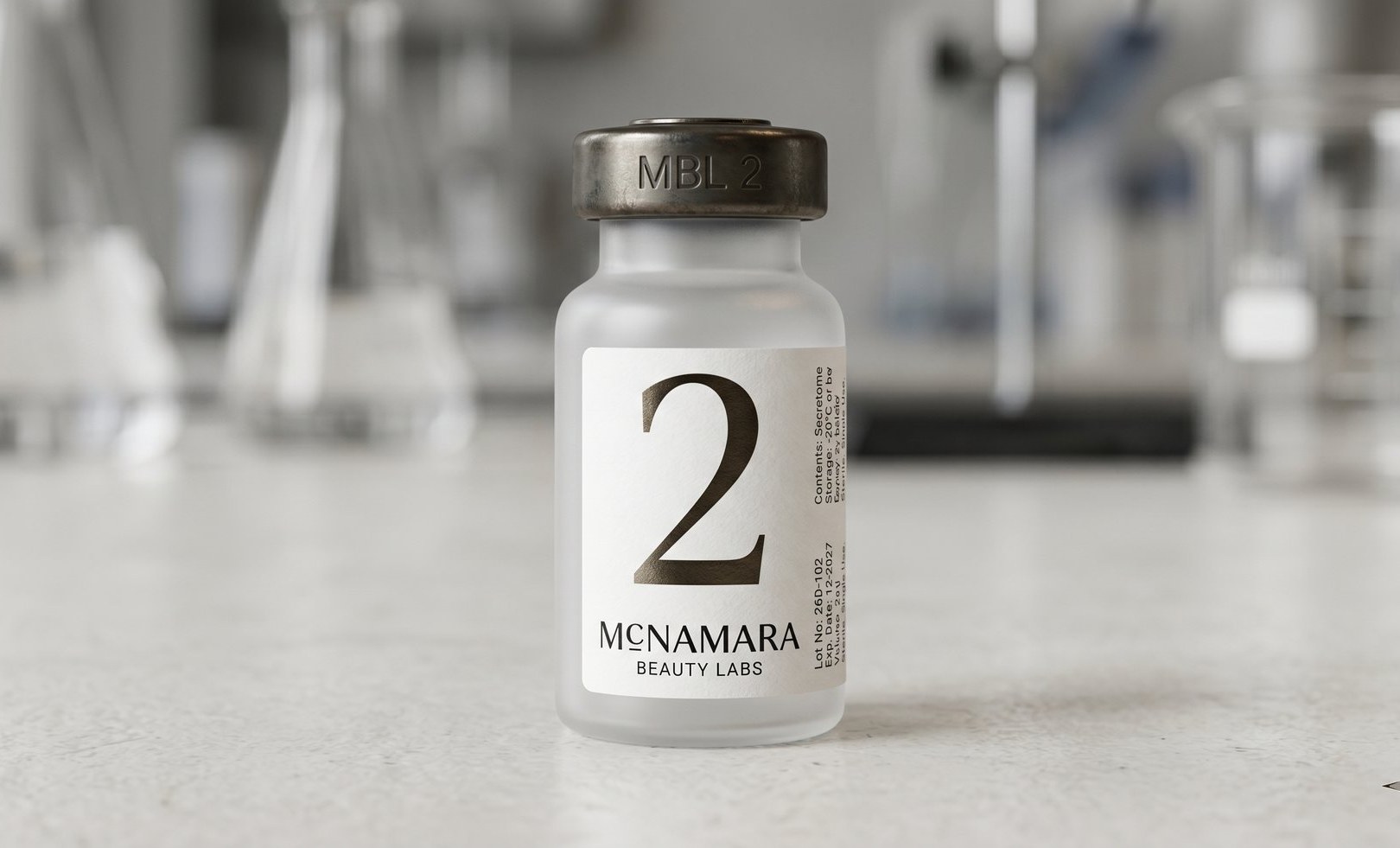 Shield vial, McNamara Beauty Lab recovery serum with hyaluronic acid